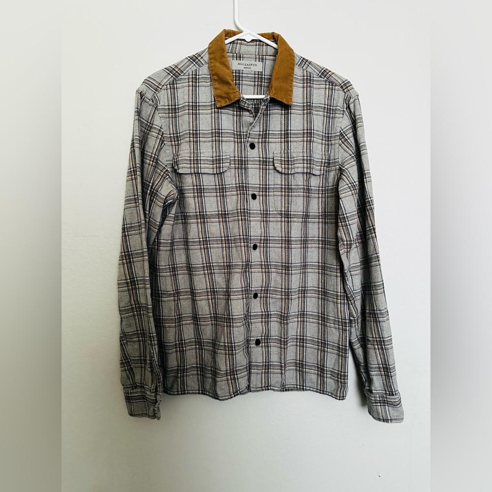 All saints flannel shirt Medium